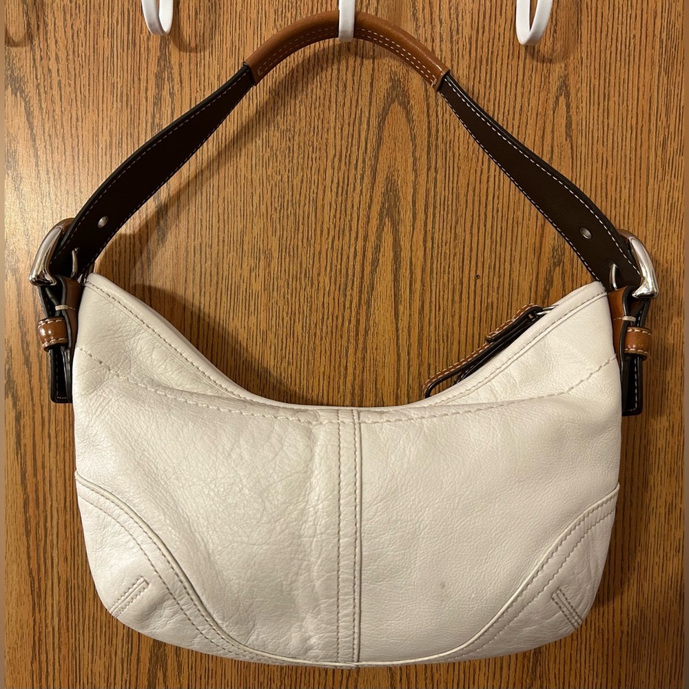 Coach Mini Ivory Soho Leather Shoulder Bag - Picture 6 of 11